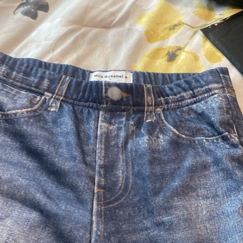 Stylish Wide Leg Denim Pants - Picture 2 of 6